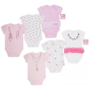 Girls 3 Pack Bodysuits