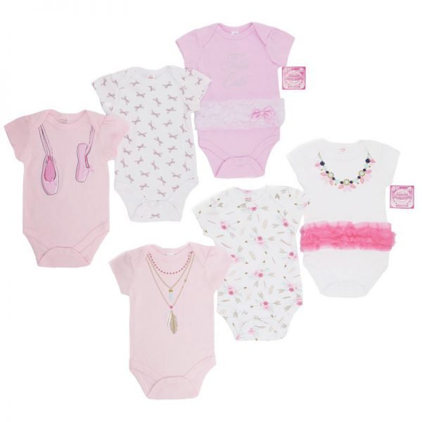 Girls 3 Pack Bodysuits