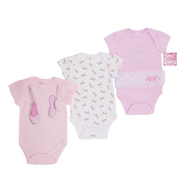 Girls 3 Pack Bodysuits - Image 3