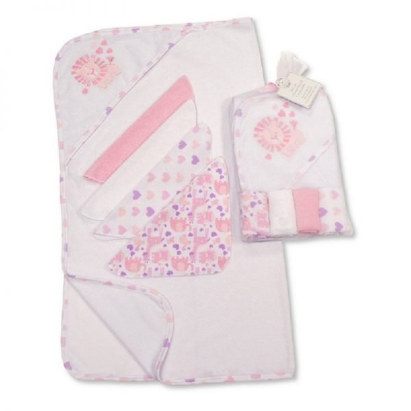 Baby Hooded  Towel & 4 Wash  Cloths Set - Image 2