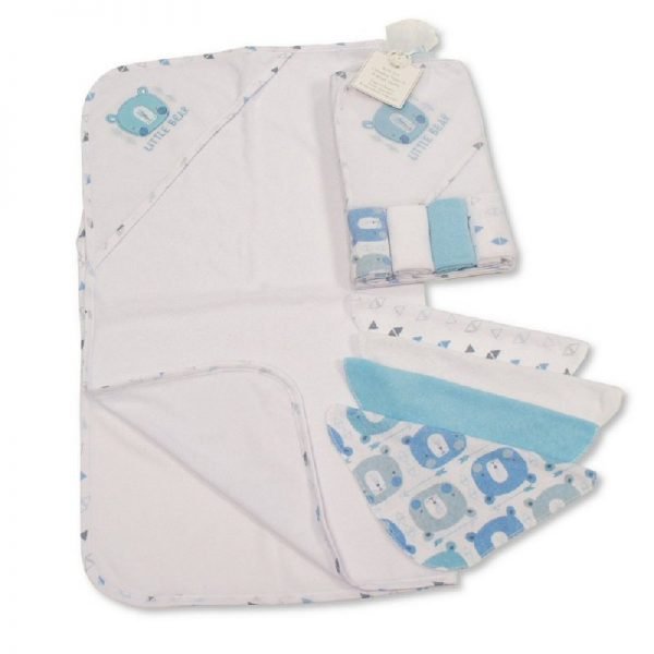 Baby Hooded  Towel & 4 Wash  Cloths Set - Image 3