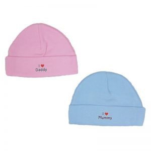 Baby Hat Coloured  “I Love” Motif