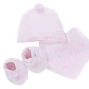 Bandana Bib, Hat & Bootee Set