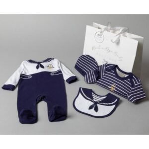 Baby Boys Nautical 6 Piece Mesh Bag Gift Set (NB-6 Months)