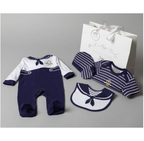 Baby Boys Nautical 6 Piece Mesh Bag Gift Set (NB-6 Months)