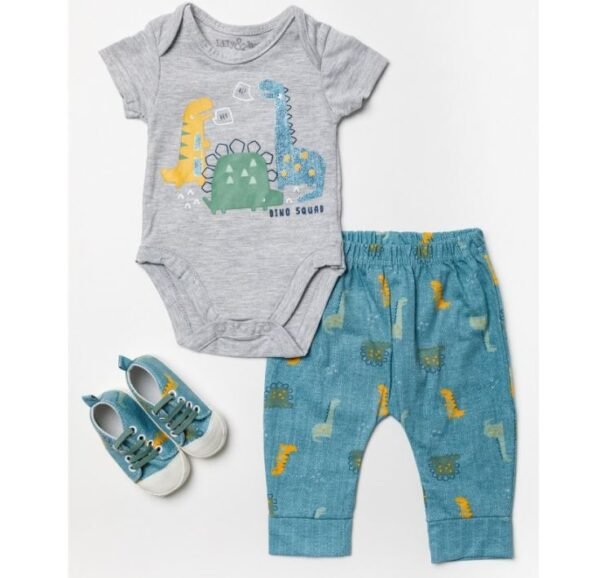 Baby Boys 3 Piece Outfit With Shoes (0-9 Months)